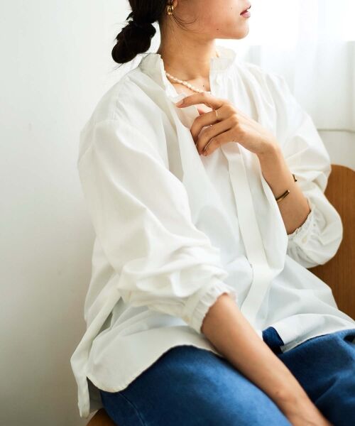 le.coeur blanc / ルクールブラン シャツ・ブラウス | フリルカラーギャザーブラウス | 詳細18