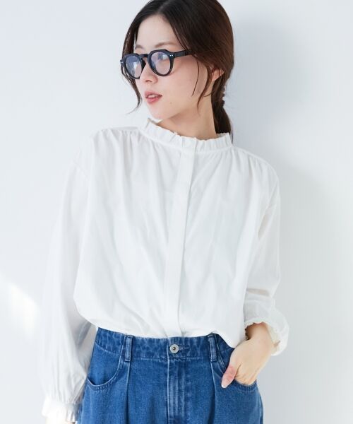 le.coeur blanc / ルクールブラン シャツ・ブラウス | フリルカラーギャザーブラウス | 詳細2