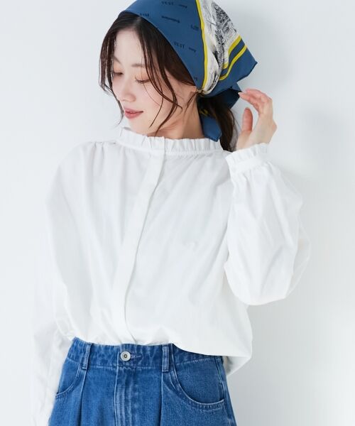 le.coeur blanc / ルクールブラン シャツ・ブラウス | フリルカラーギャザーブラウス | 詳細6