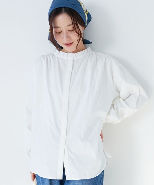le.coeur blanc / ルクールブラン シャツ・ブラウス | フリルカラーギャザーブラウス | 詳細7