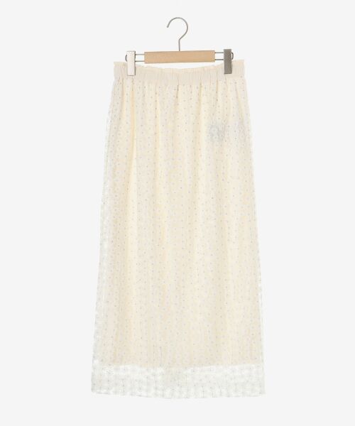 le.coeur blanc / ルクールブラン ロング・マキシ丈スカート | フラワー刺繍レーススカート | 詳細1