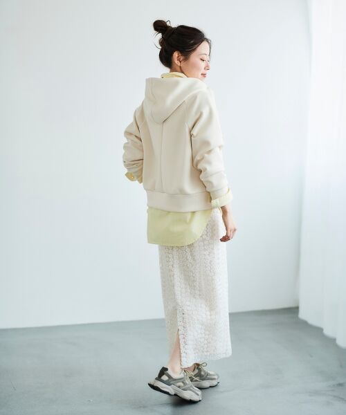 le.coeur blanc / ルクールブラン ロング・マキシ丈スカート | フラワー刺繍レーススカート | 詳細15