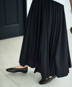 le.coeur blanc / ルクールブラン ロング・マキシ丈スカート | ウエストリブギャザーフレアスカート