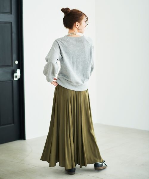 le.coeur blanc / ルクールブラン ロング・マキシ丈スカート | ウエストリブギャザーフレアスカート | 詳細10