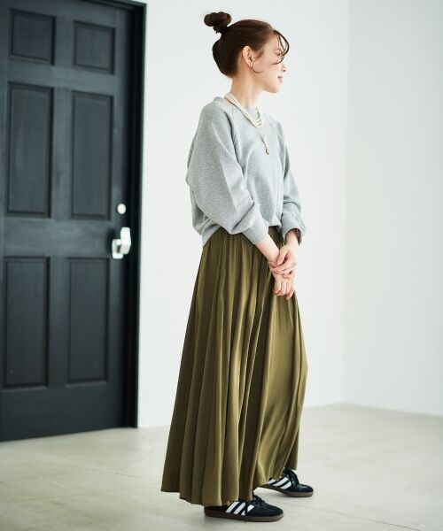 le.coeur blanc / ルクールブラン ロング・マキシ丈スカート | ウエストリブギャザーフレアスカート | 詳細9