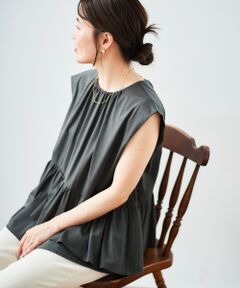 le.coeur blanc / ルクールブラン Tシャツ | ペプラムフリルノースリーブTEE