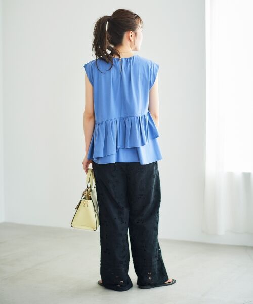 le.coeur blanc / ルクールブラン Tシャツ | ペプラムフリルノースリーブTEE | 詳細10