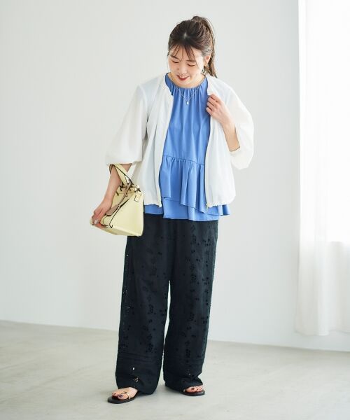 le.coeur blanc / ルクールブラン Tシャツ | ペプラムフリルノースリーブTEE | 詳細13