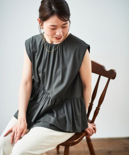 le.coeur blanc / ルクールブラン Tシャツ | ペプラムフリルノースリーブTEE | 詳細15