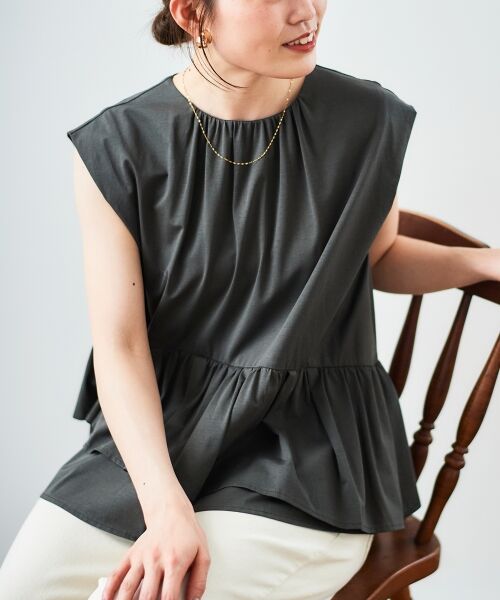 le.coeur blanc / ルクールブラン Tシャツ | ペプラムフリルノースリーブTEE | 詳細16