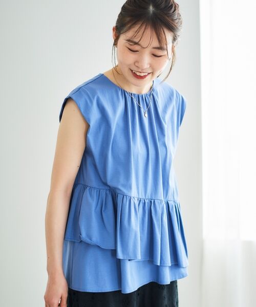 le.coeur blanc / ルクールブラン Tシャツ | ペプラムフリルノースリーブTEE | 詳細2