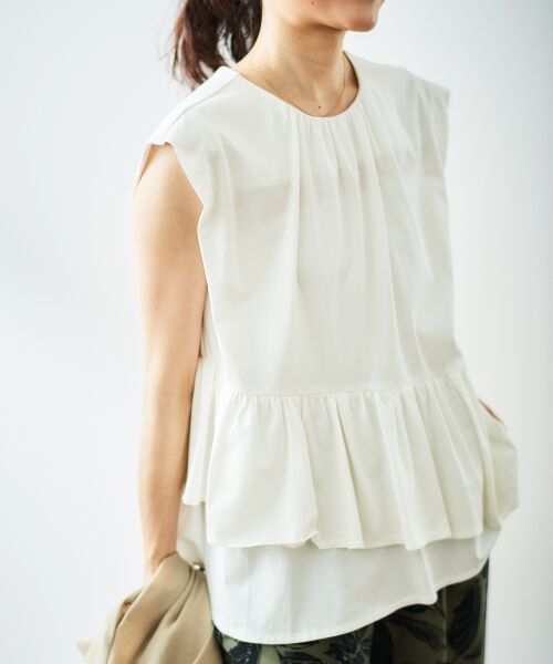 le.coeur blanc / ルクールブラン Tシャツ | ペプラムフリルノースリーブTEE | 詳細24