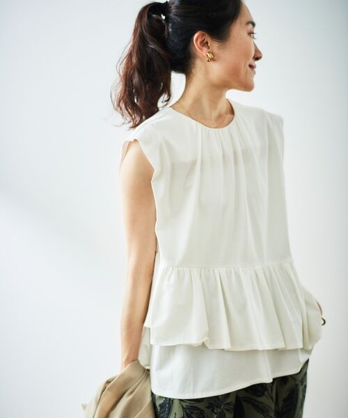 le.coeur blanc / ルクールブラン Tシャツ | ペプラムフリルノースリーブTEE | 詳細25