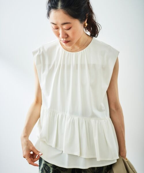 le.coeur blanc / ルクールブラン Tシャツ | ペプラムフリルノースリーブTEE | 詳細26