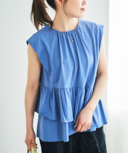 le.coeur blanc / ルクールブラン Tシャツ | ペプラムフリルノースリーブTEE | 詳細5