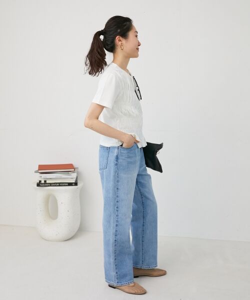 le.coeur blanc / ルクールブラン Tシャツ | 《手洗い可能》フロントシャーリングTシャツ | 詳細12