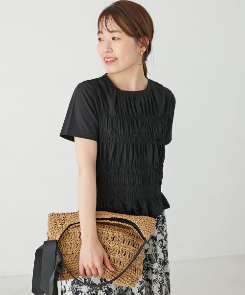 le.coeur blanc / ルクールブラン Tシャツ | 《手洗い可能》フロントシャーリングTシャツ | 詳細17