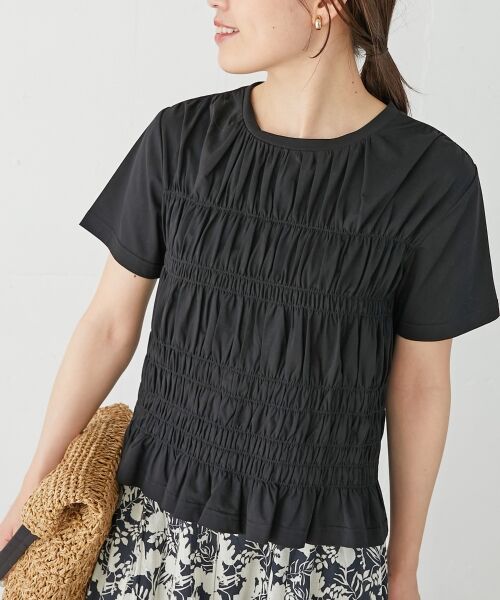 le.coeur blanc / ルクールブラン Tシャツ | 《手洗い可能》フロントシャーリングTシャツ | 詳細18