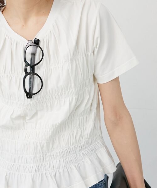 le.coeur blanc / ルクールブラン Tシャツ | 《手洗い可能》フロントシャーリングTシャツ | 詳細8