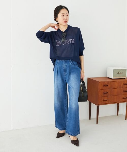 le.coeur blanc / ルクールブラン ニット・セーター | シアー刺繍ロゴニットプルオーバー | 詳細25