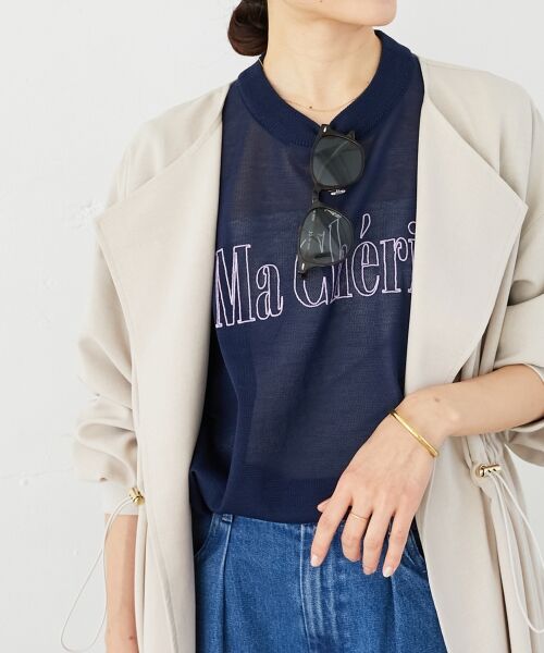 le.coeur blanc / ルクールブラン ニット・セーター | シアー刺繍ロゴニットプルオーバー | 詳細28