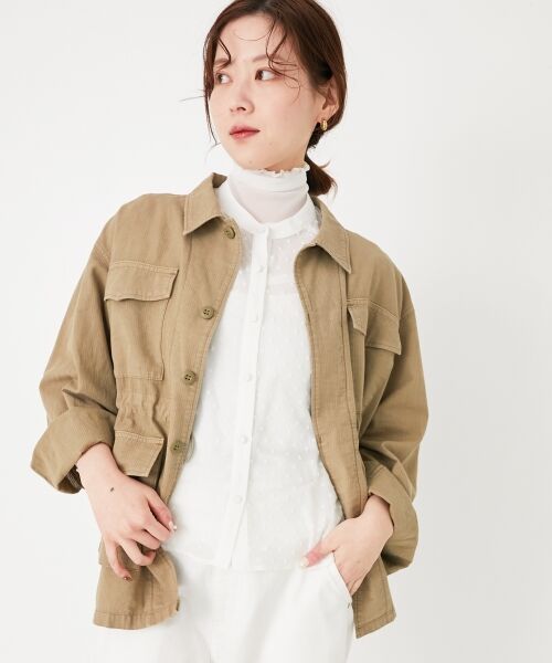 le.coeur blanc / ルクールブラン シャツ・ブラウス | ドットシアーギャザーブラウス | 詳細11