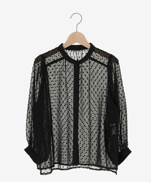 le.coeur blanc / ルクールブラン シャツ・ブラウス | ドットシアーギャザーブラウス | 詳細14