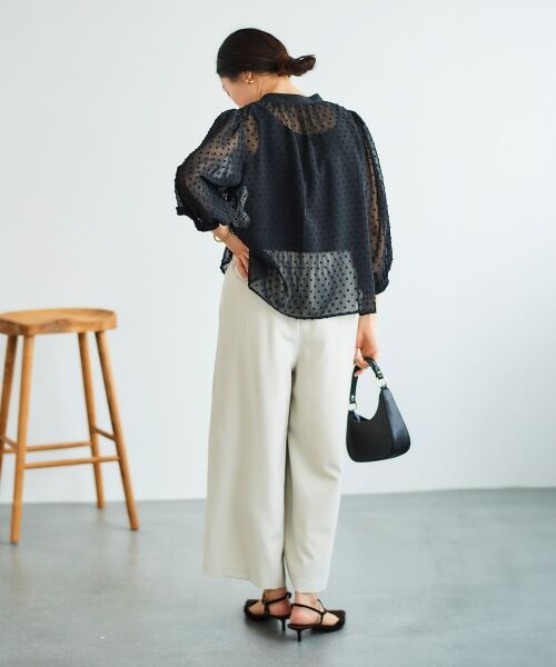 le.coeur blanc / ルクールブラン シャツ・ブラウス | ドットシアーギャザーブラウス | 詳細24