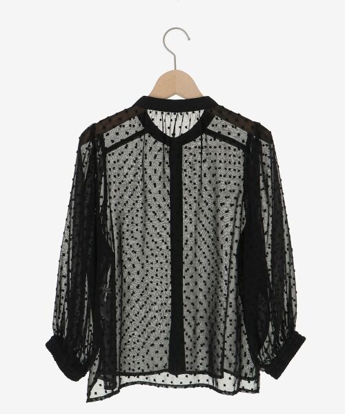 le.coeur blanc / ルクールブラン シャツ・ブラウス | ドットシアーギャザーブラウス | 詳細25