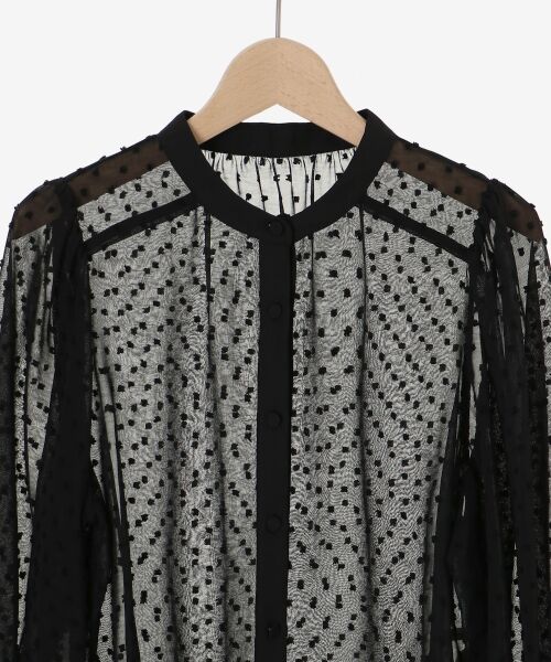 le.coeur blanc / ルクールブラン シャツ・ブラウス | ドットシアーギャザーブラウス | 詳細26