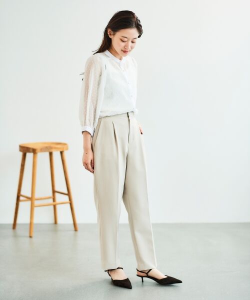 le.coeur blanc / ルクールブラン シャツ・ブラウス | ドットシアーギャザーブラウス | 詳細7