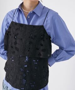 le.coeur blanc / ルクールブラン キャミソール・チューブトップ | 《手洗い可能》カットワークレースキャミブラウス