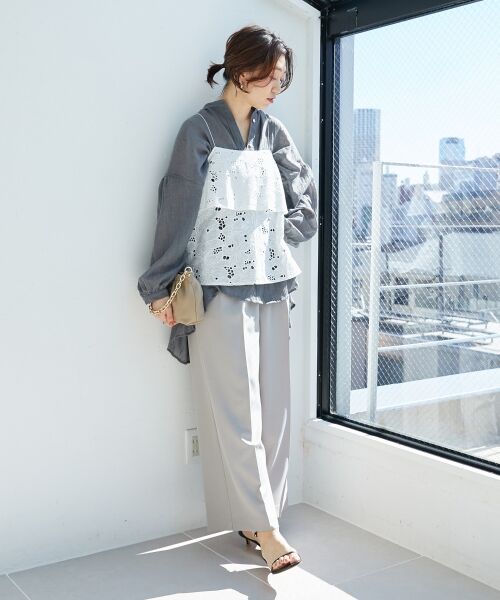 le.coeur blanc / ルクールブラン キャミソール・チューブトップ | 《手洗い可能》カットワークレースキャミブラウス | 詳細14