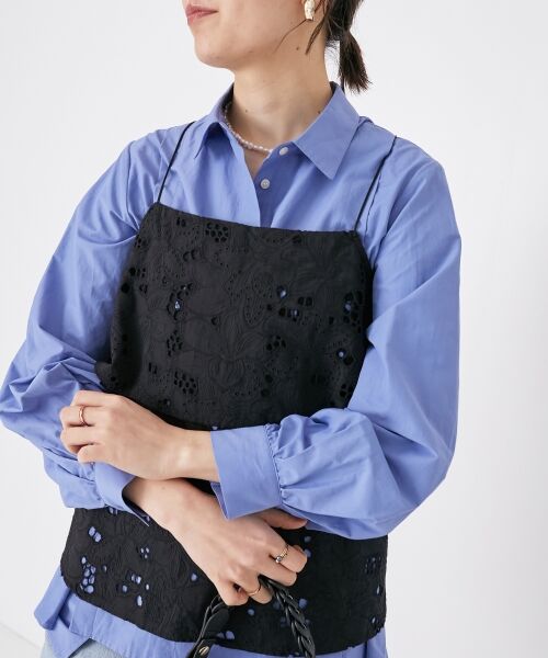 le.coeur blanc / ルクールブラン キャミソール・チューブトップ | 《手洗い可能》カットワークレースキャミブラウス | 詳細24