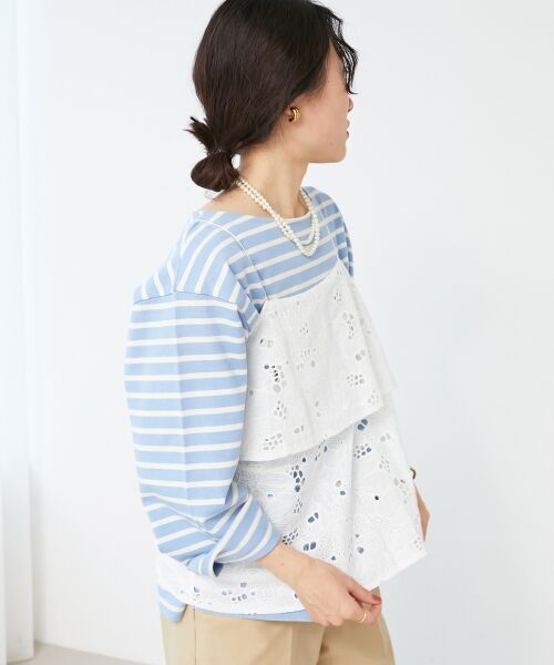 le.coeur blanc / ルクールブラン キャミソール・チューブトップ | 《手洗い可能》カットワークレースキャミブラウス | 詳細5