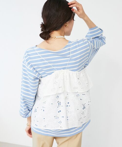 le.coeur blanc / ルクールブラン キャミソール・チューブトップ | 《手洗い可能》カットワークレースキャミブラウス | 詳細6