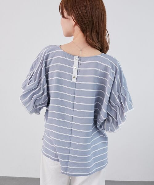 le.coeur blanc / ルクールブラン シャツ・ブラウス | 《手洗い可能》ドビーボーダーギャザーブラウス | 詳細26