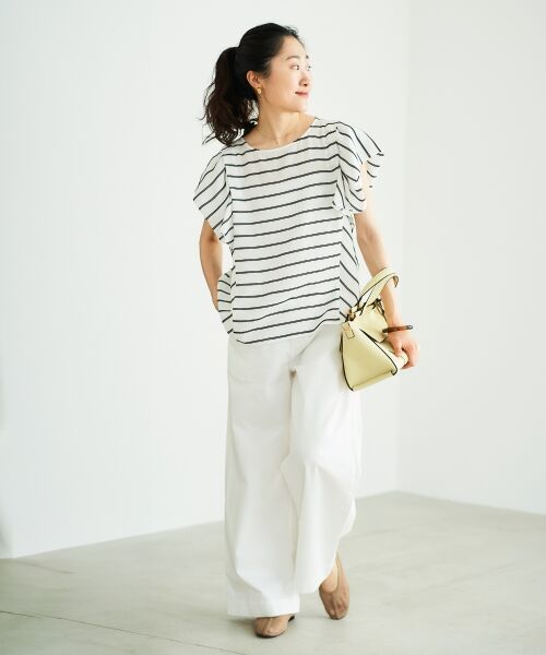 le.coeur blanc / ルクールブラン シャツ・ブラウス | 《着映えアイテム！》ドビーボーダータックショルダーブラウス | 詳細12