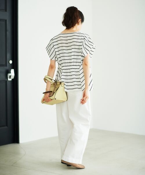 le.coeur blanc / ルクールブラン シャツ・ブラウス | 《着映えアイテム！》ドビーボーダータックショルダーブラウス | 詳細14