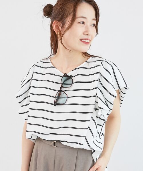 le.coeur blanc / ルクールブラン シャツ・ブラウス | 《着映えアイテム！》ドビーボーダータックショルダーブラウス | 詳細2