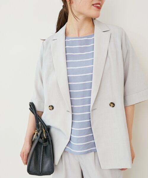 le.coeur blanc / ルクールブラン シャツ・ブラウス | 《着映えアイテム！》ドビーボーダータックショルダーブラウス | 詳細25