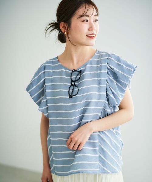 le.coeur blanc / ルクールブラン シャツ・ブラウス | 《着映えアイテム！》ドビーボーダータックショルダーブラウス | 詳細29