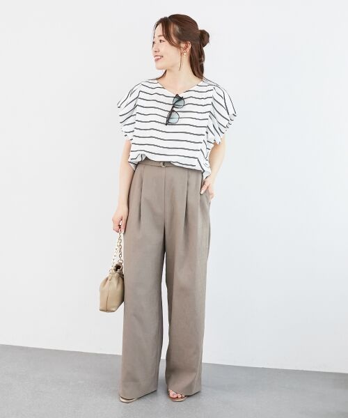 le.coeur blanc / ルクールブラン シャツ・ブラウス | 《着映えアイテム！》ドビーボーダータックショルダーブラウス | 詳細5