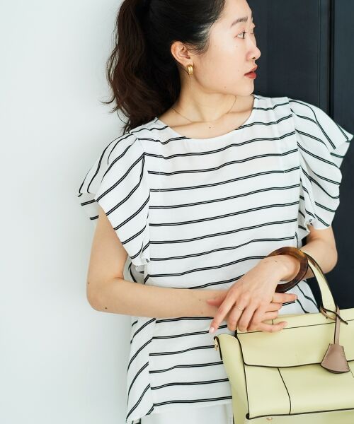 le.coeur blanc / ルクールブラン シャツ・ブラウス | 《着映えアイテム！》ドビーボーダータックショルダーブラウス | 詳細6