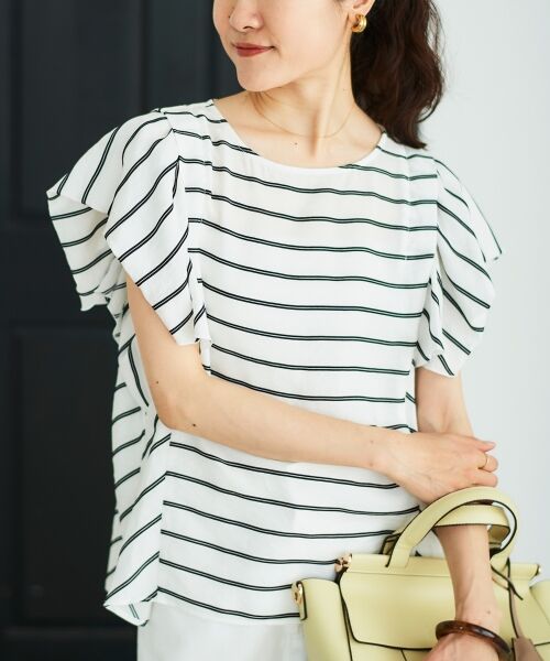 le.coeur blanc / ルクールブラン シャツ・ブラウス | 《着映えアイテム！》ドビーボーダータックショルダーブラウス | 詳細8