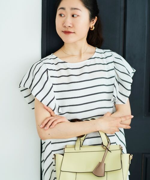 le.coeur blanc / ルクールブラン シャツ・ブラウス | 《着映えアイテム！》ドビーボーダータックショルダーブラウス | 詳細9