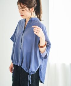 le.coeur blanc / ルクールブラン シャツ・ブラウス | 《手洗い可能》シアー麻シャンブレードロストギャザーシャツ