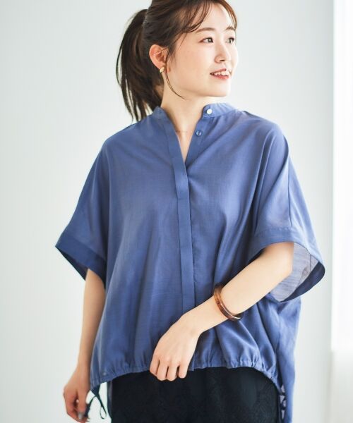 le.coeur blanc / ルクールブラン シャツ・ブラウス | 《手洗い可能》シアー麻シャンブレードロストギャザーシャツ | 詳細16