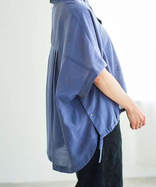 le.coeur blanc / ルクールブラン シャツ・ブラウス | 《手洗い可能》シアー麻シャンブレードロストギャザーシャツ | 詳細21