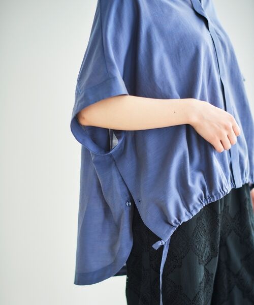 le.coeur blanc / ルクールブラン シャツ・ブラウス | 《手洗い可能》シアー麻シャンブレードロストギャザーシャツ | 詳細23